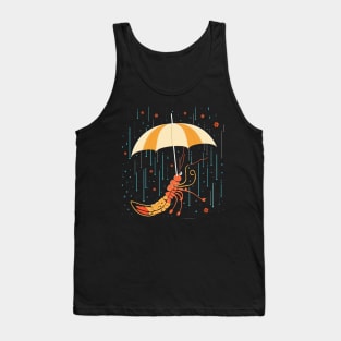 Prawn Rainy Day With Umbrella Tank Top